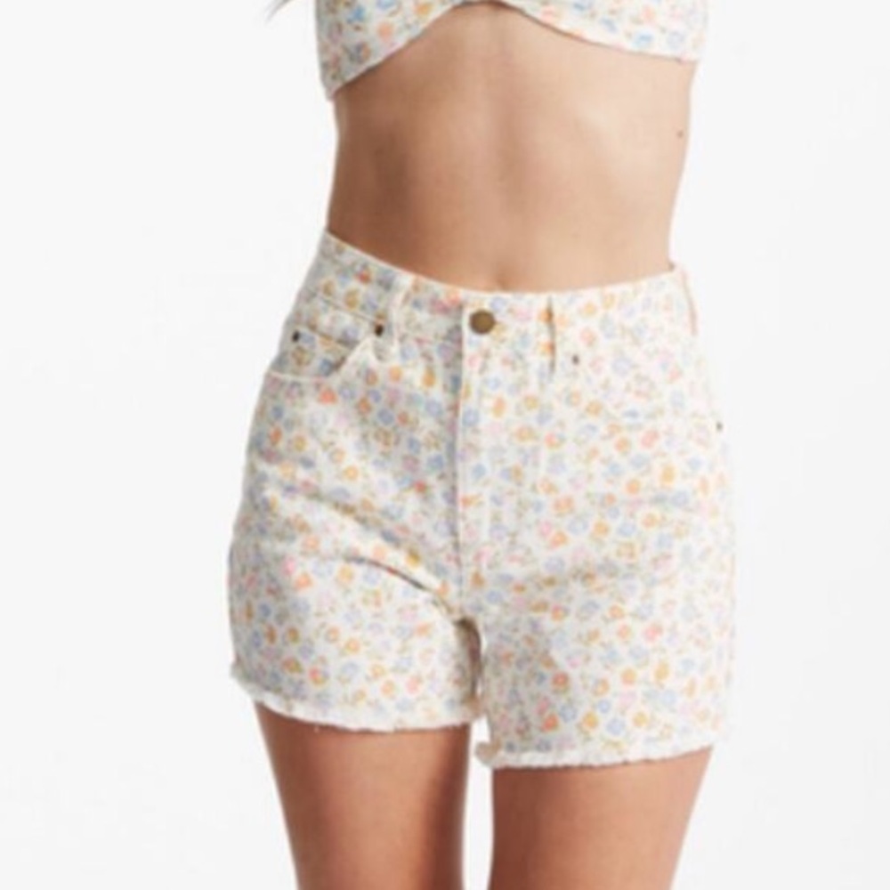 Billabong How About That Floral Denim Shorts